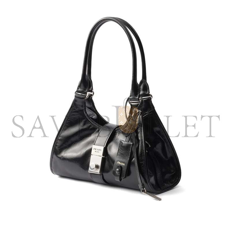 Pra*a small push-lock leather tote (26*22*18cm)